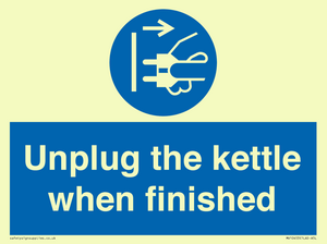 Unplug the kettle when finished